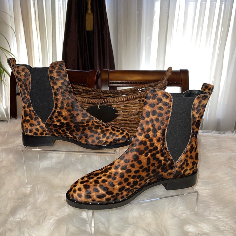 Rebecca Minkoff Sabeen Too Leopard Boot Sz 8